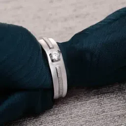 Clara 92.5 Sterling Silver Nario Adjustable Ring for Men-image-2