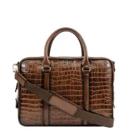 Eske Stephen Dark Tan Leather Medium Laptop Messenger Bag-image-37