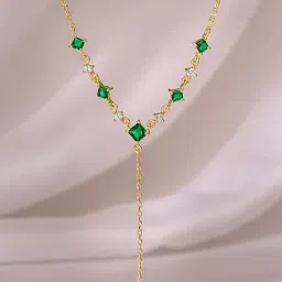 GIVA 925 Silver Golden Stunning Lariat Necklace-image-61