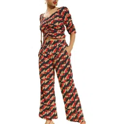 Sera Red & Black Printed Jumpsuit-picture-26