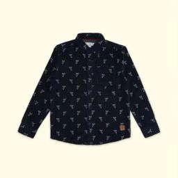Pantaloons Junior Navy Printed Full Sleeves Shirt-image-30