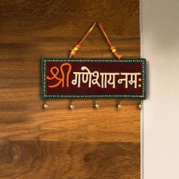 ExclusiveLane Ganesha Mantra Terracotta Wall Hanging Decor (Shree Ganeshay Namah)-image-20