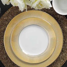 Home4U Aura Color Bordered Gold Porcelain Side Plate-4