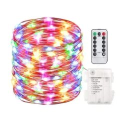 XERGY Battery Box and Remote and 8 Mode Functions Copper Wire Led Fairy String (Multicolor)-image-91
