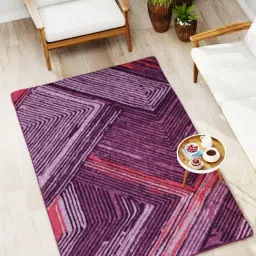 Bianca Red Microfibre Non-Slip Rug-65