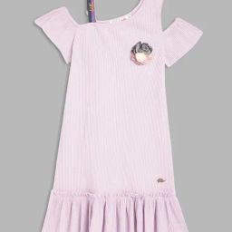 Elle Kids Kids Purple Applique Dress-image-82