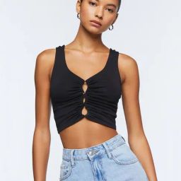 Forever 21 Black Crop Top-image-90