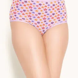 Clovia Purple Floral Print Panty-image-94