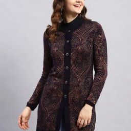 Monte Carlo Wine Wool Printed Cardigan-image-41