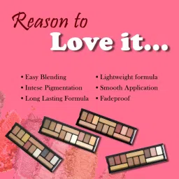 Half N Half 12 In 1 Eyeshadow & Highlighter Palette 04 - 12 gm image 4