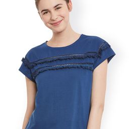 Miss Chase Women Blue Solid Top-image-106