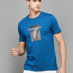Fame Forever by Lifestyle Blue Regular Fit Printed Sports T-Shirt-picture-24