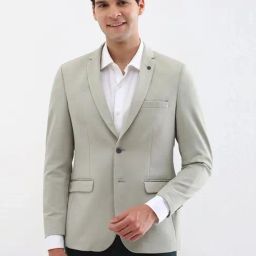 Allen Solly Grey Slim Fit Blazer-image-43