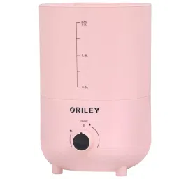ORILEY Ultrasonic Cool Mist Humidifier Manual Air Purifier 2.3 L Capacity 18 W Corded Electric Solid Pink, 2111B-24