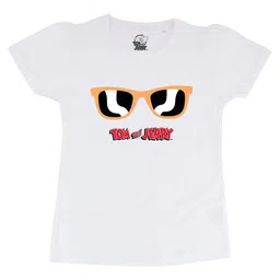 Tom & Jerry White Printed Cotton Regular Top-image-23
