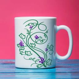 Nestroots White Stoneware Vineyard Delight Coffee Mug (0.325 L)-20