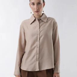 RAREISM Beige Polyester Striped Shirt-image-33