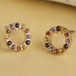Accessorize London Ditsy Halo Multicolor Stud Earrings-image-54