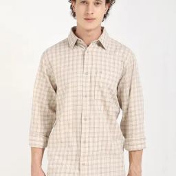 Calvin Klein Jeans Peyote Cotton Relaxed Fit Checks Shirt-image-84