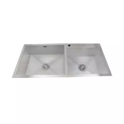 Jayna Noble Square 45x20x09 inch Satin Finish Stainless Steel Double Bowl Kitchen Sink, JNS 4520 TDBN-picture-43