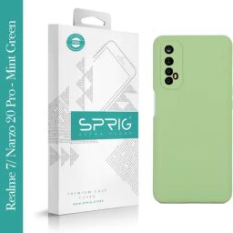 Sprig Liquid Silicone Back Cover for REALME 7 (Green)-image-92
