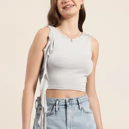 HERE&NOW Ruffles Fitted Crop Top-image-84
