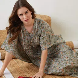 The Kaftan Company Black Printed Kaftan image 5