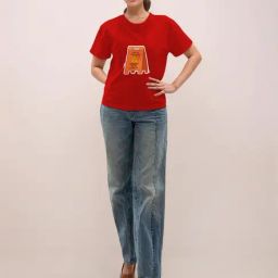 Zink London Red Cotton Graphic T-Shirt-image-32