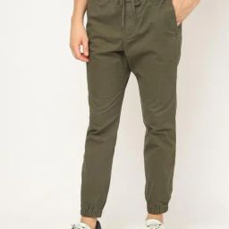 GAP Green Regular Fit Solid Joggers-image-8