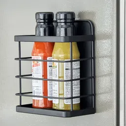 Home Centre Black Orion Hooks Magnus Metal Magnetic Organisers-17