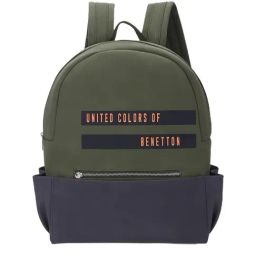 United Colors of Benetton Olive Green Printed Medium Backpack-image-86