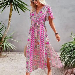 Kotty Multicolor Printed Midi Dress-image-74