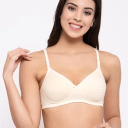 Prag & Co Cream-Coloured Full Coverage Lightly Padded T-shirt Bra AB40230BLS-Light Skin-10