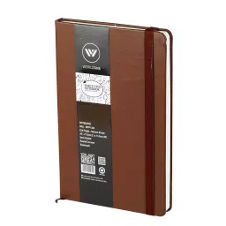 Worldone Pu Leather Finish Card Board Cover Executive Notebook Size A6 Assorted Color, WPP1364-3