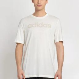 Adidas Off White Regular Fit Logo Printed T-Shirt-image-70