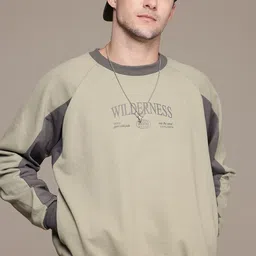The Roadster Life Co. Typography Printed Oversized Pullover Sweatshirt-image-10