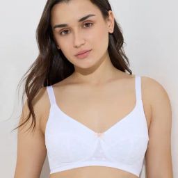 Wunderlove by Westside White Embroidered Non-Padded Cotton-Blend Bra-picture-34
