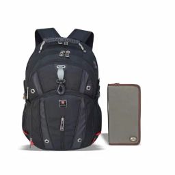 Swiss Military Unisex Black Laptop Backpack-image-80