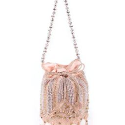 Odette Women Peach Embellished Potli Bag-image-56