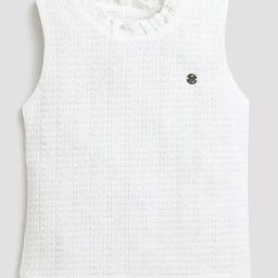 Tiny Girl White Solid Top-image-48