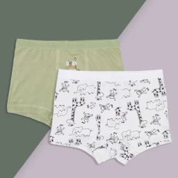 Pantaloons Junior Boys Sage Printed Trunks Pack Of 2-picture-47