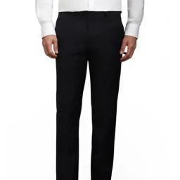 Louis Philippe black Solid Trousers-image-9