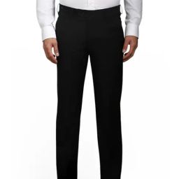 Louis Philippe black Solid Trousers-image-11