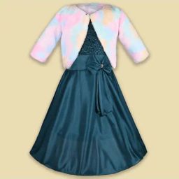 Wish Karo Kids Green & Multicolor Frock-image-27