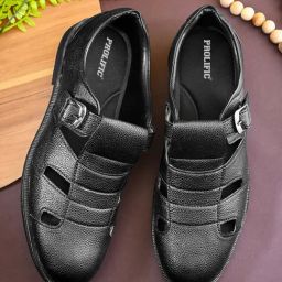 Prolific Men's Black Fisherman Sandals-image-37