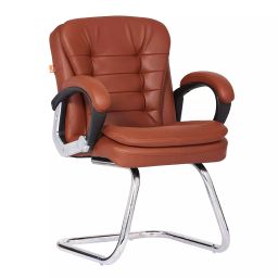 Rk Sitting Heavy Duty Metal Frame Visitor Office Chair with Padded Arms Tan-28
