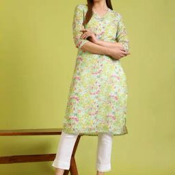 W Multicolored Floral Kurta-image-7