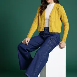 DressBerry Cable Knitted Acrylic Cardigan-image-22
