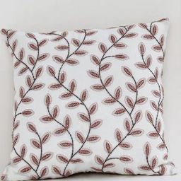 Whispering Homes Red Intricately Embroidered Cushion Covers Cotton-image-76