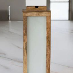Whispering Homes Brown Jabillo Wooden Large Candle Lantern-23